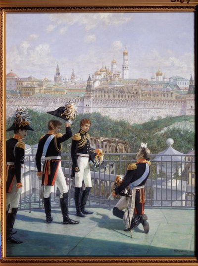 Federico Guglielmo III di Prussia ringrazia Mosca per il salvataggio del suo impero da Nikolai Sergeyevich Matveyev